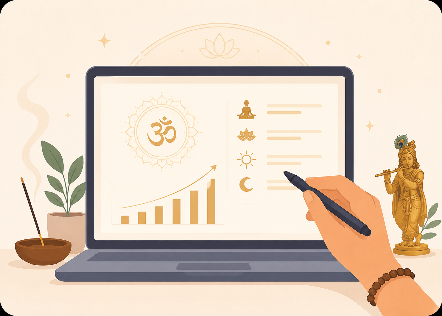 What is inside your yearly report illustration
